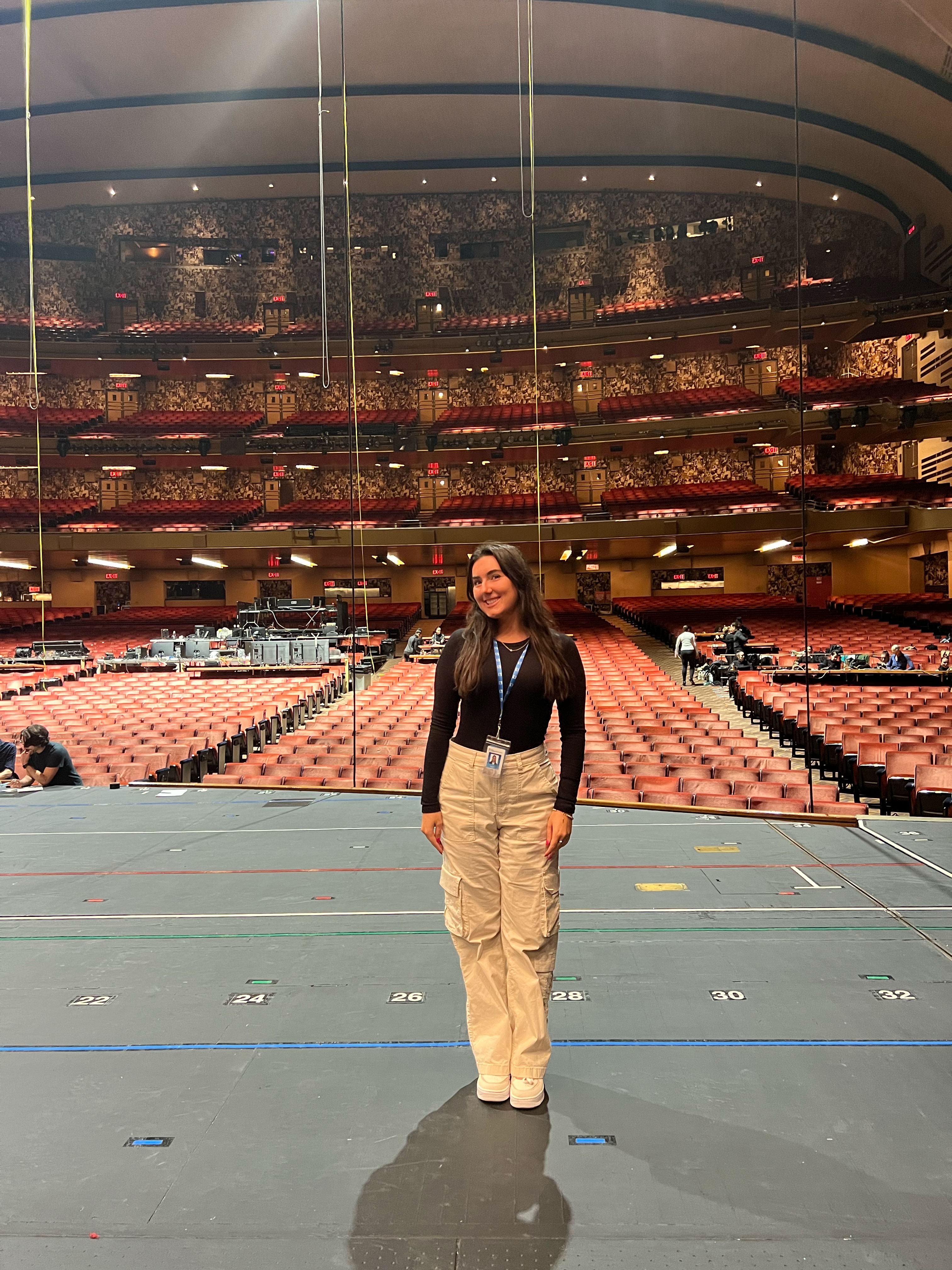 Haley Karinja poses on stage at Radio City Music Hall