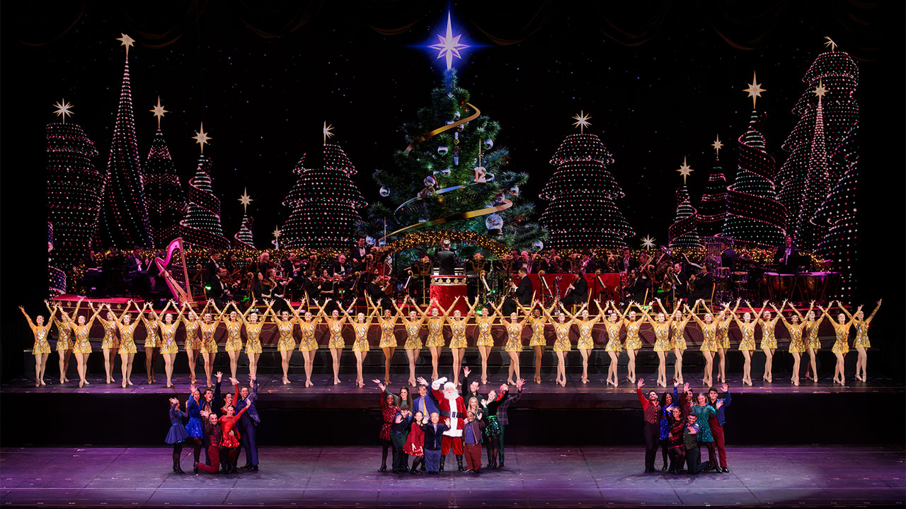 The cast of the Radio City Christmas Spectacular in the “Christmas Lights” number.