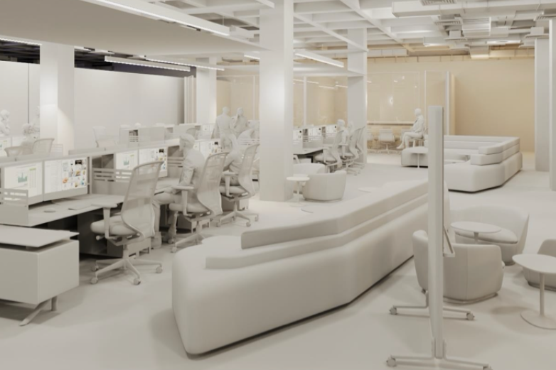 Rendering of the future AI Business Hub