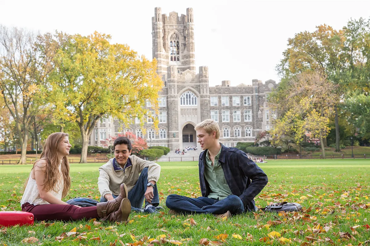 Rose Hill students sitting on the grass
