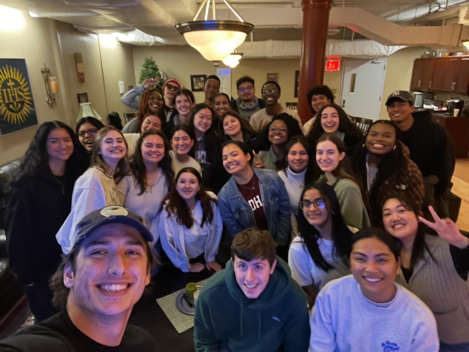 Christian student group posing