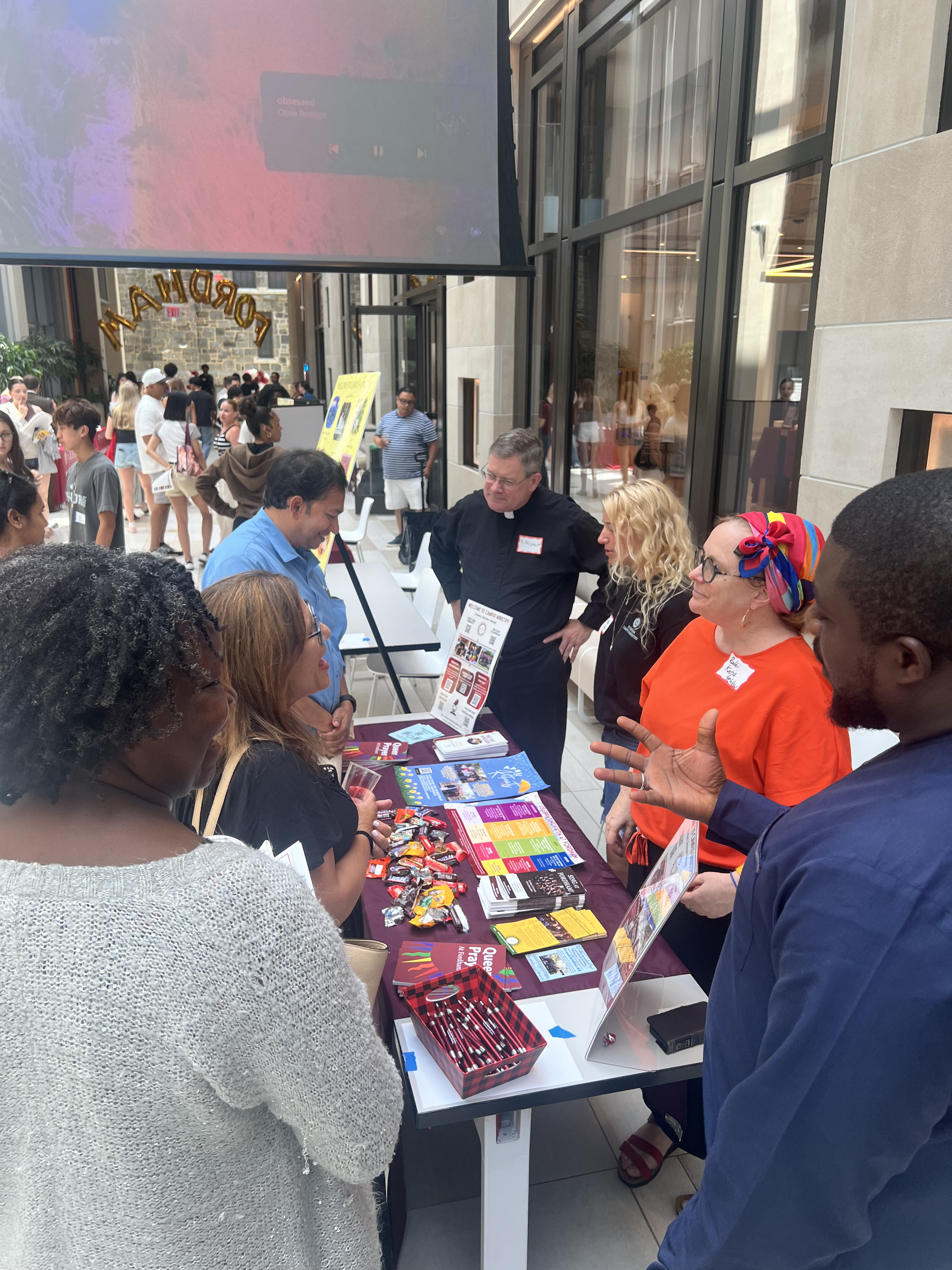 ministers and interns at fair