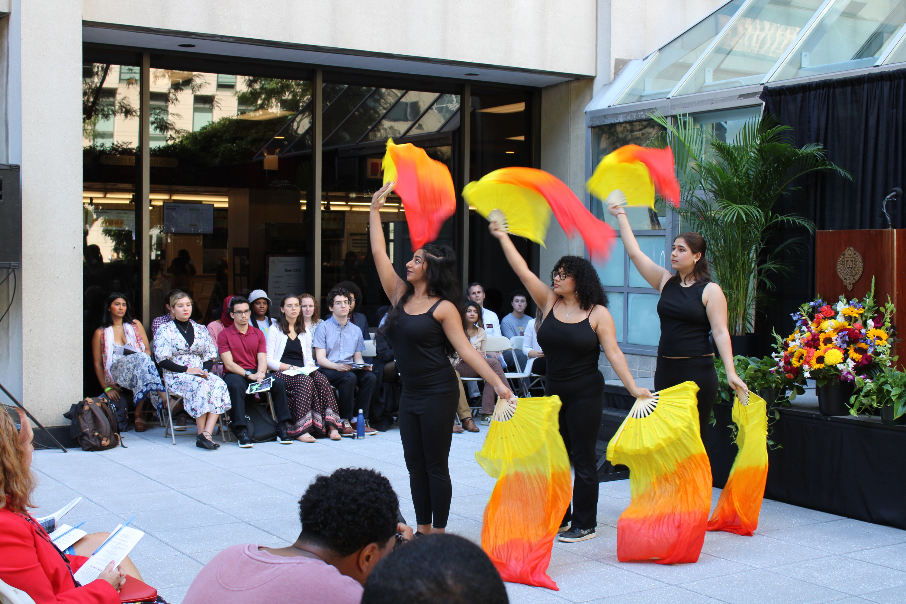 students performing