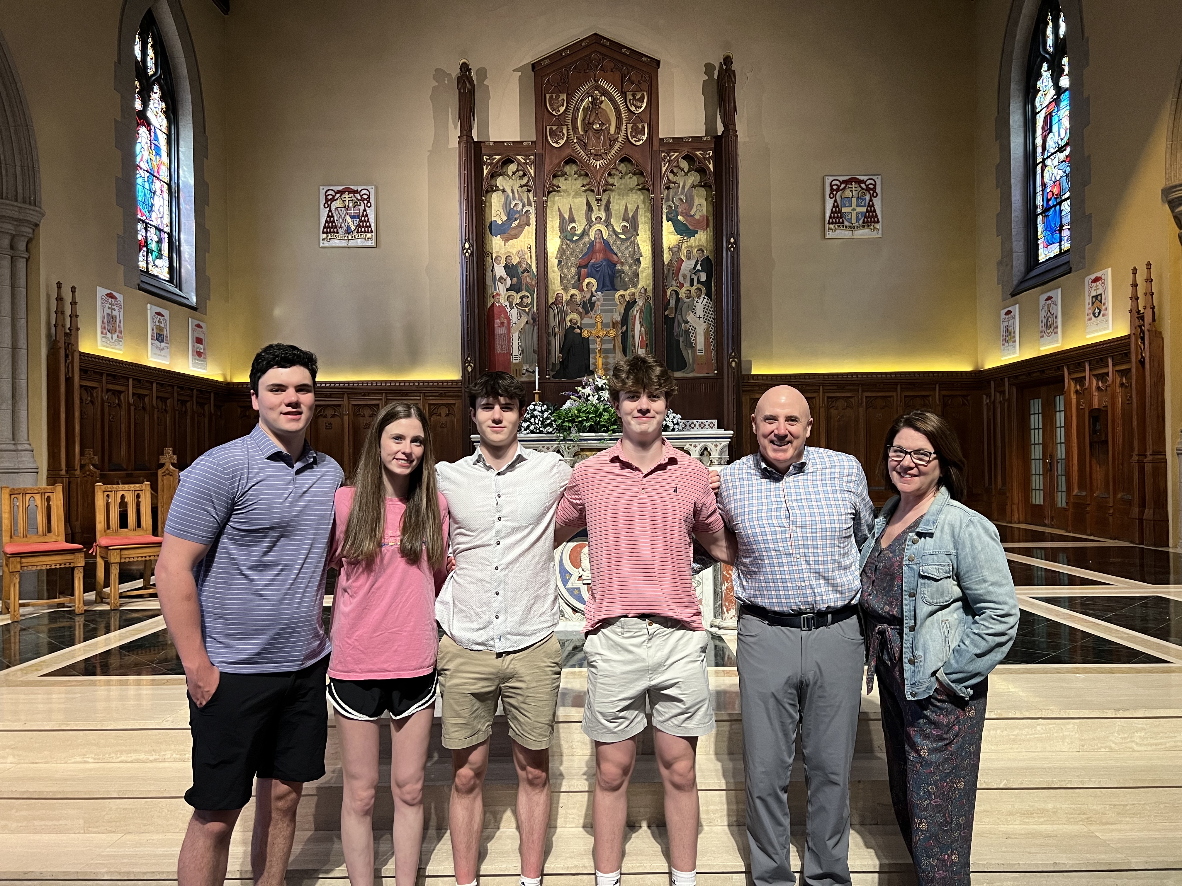 Vice Chairs gathered for a photo in a church