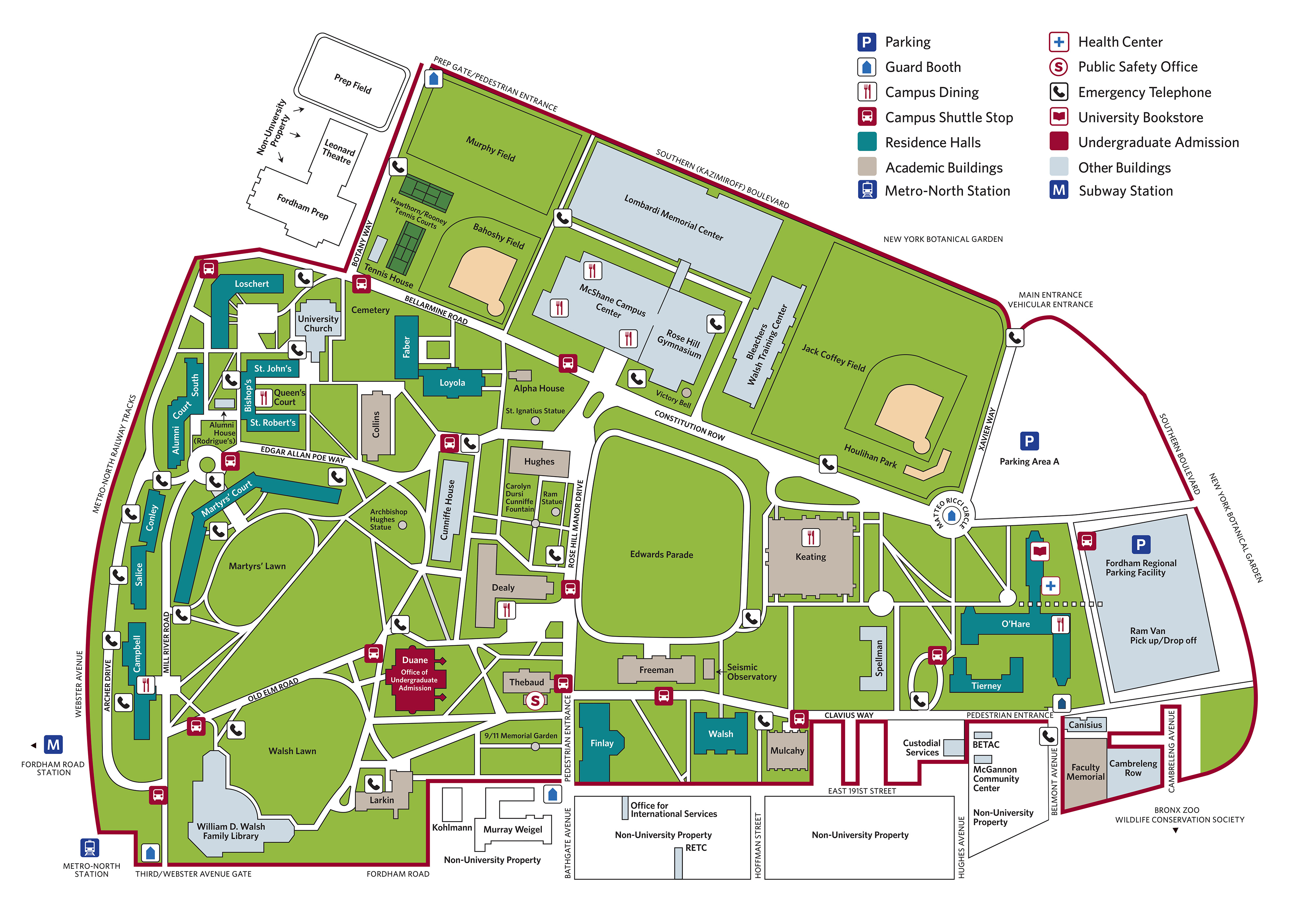 Rose Hill Campus Map Fordham University Libraries Campus Map Images
