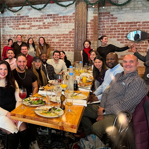 Students Having Dinner