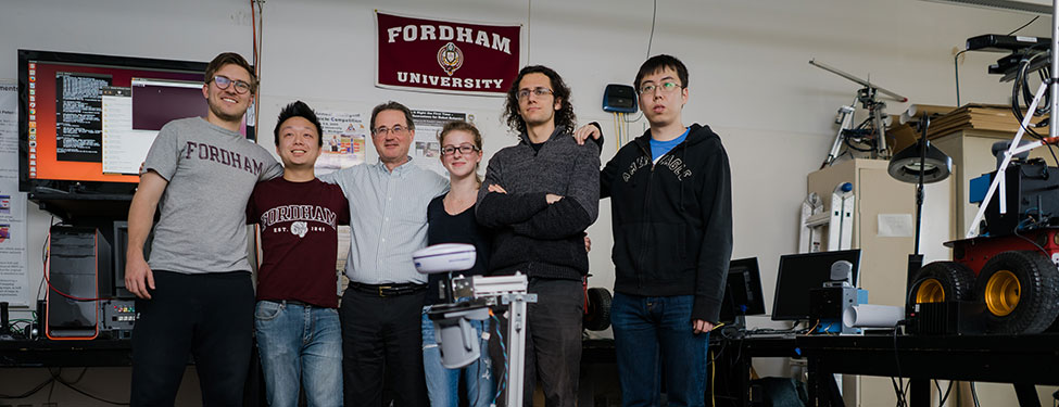 Professor Lyons and Students in Robotics class