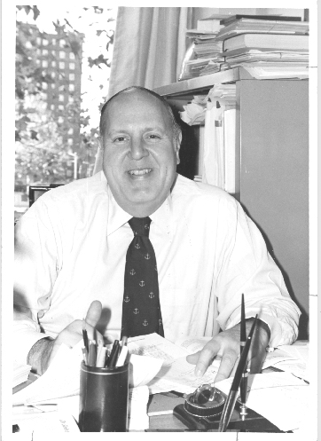 Fordham Law Professor Joseph Sweeney 1984 sitting at desk